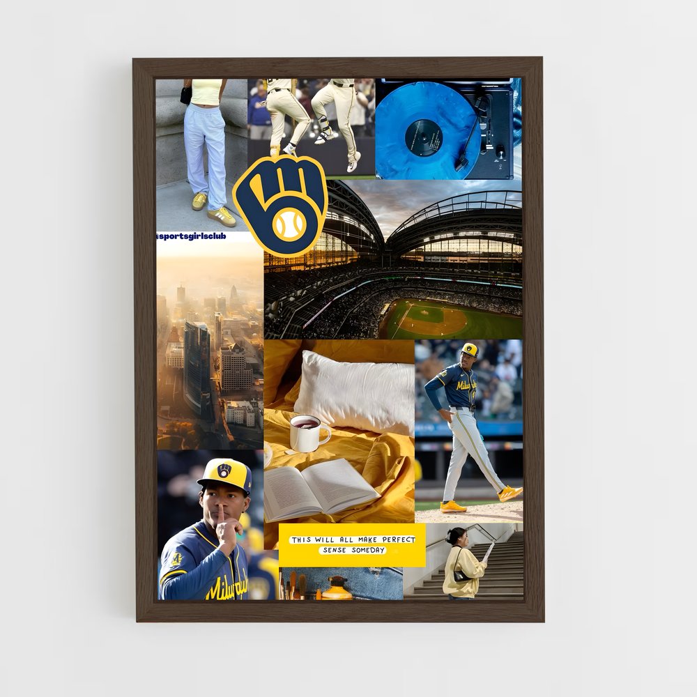 Poster Le Joueur au Chapeau Jaune – affiche Baseball (vue 5)